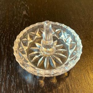 Crystal ring holder for bedroom dresser or nightstand